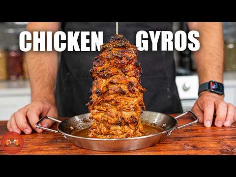 Homemade Chicken Gyros Meat Tower