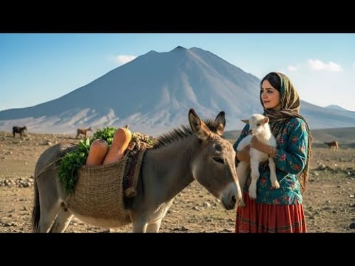 Village Life In Iran: Amazing Cooking & Donkey Riding By A Girl