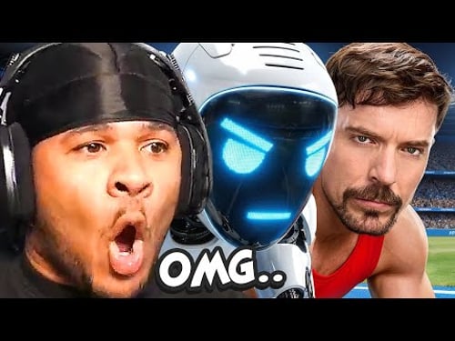 Fanum Reacts to the Fastest Man in the World vs Robot..