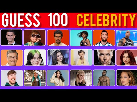 Guess The Celebrity in 3 Seconds! | 100 Most Famous People Challenge | Quizzy Q
