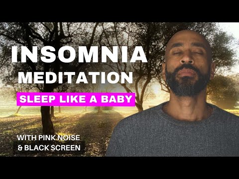 Meditation to get back to sleep when you've woken up | Deep Sleep Meditation | Pink Noise Background