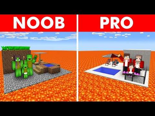 LAVA TSUNAMI vs Mikey & JJ NOOB and PRO Family Bunker in Minecraft