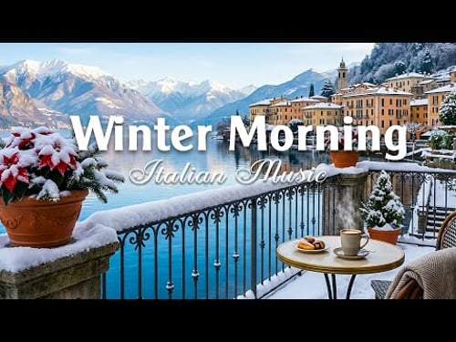 🌊 Winter in Italy Nostalgia ❄️ Relaxing Mediterranean Music & Peaceful Coast