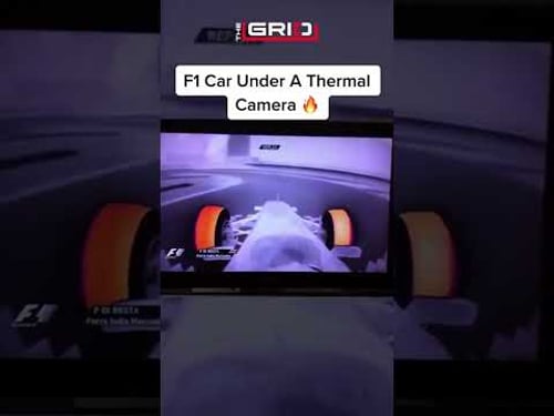 F1 Cars Braking Under A Thermal Camera