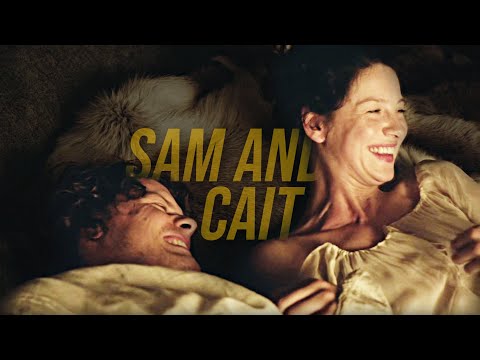 Sam Heughan & Caitriona Balfe having fun on set || Outlander