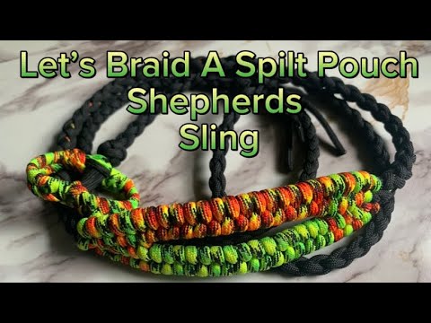 How to Braid a Rock Slinging/Split Pouch Shepherd Sling Tutorial #shepherdssling #rocksling