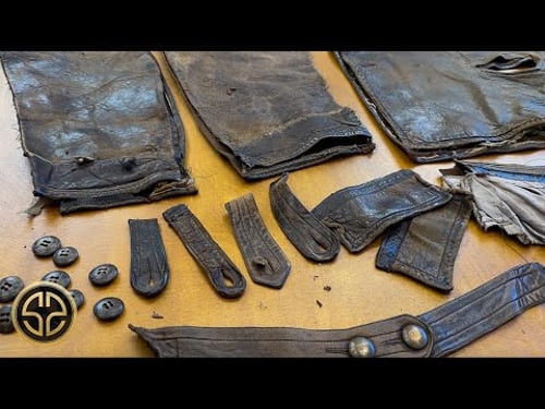 ASMR Taking Apart a 1920s Leather Jacket Piece by Piece