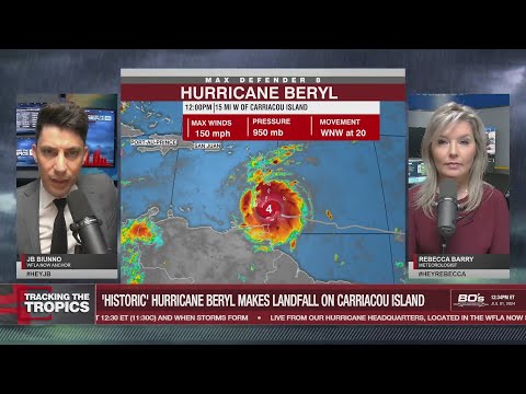 #HurricaneBeryl latest: Record-breaking storm makes landfall, pummels islands | Tracking the Tropics