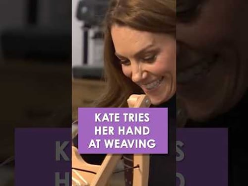 Princess Kate gives weaving a go during visit to Stirling studio