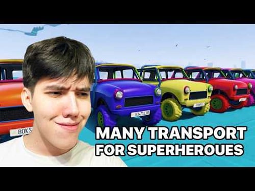 Superheroes Compete in Different modes of Transport! Who will win in GTA 5?