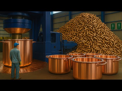 Most Incredible Recycling Process of Old Used Copper Bullet in Factory | Production of Copper Pots
