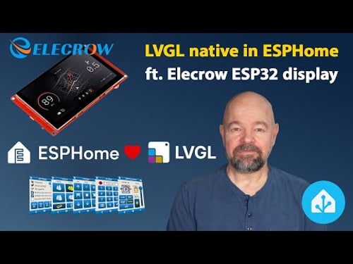 ESPHome now supports LVGL - Elecrow 5-inch ESP32 display