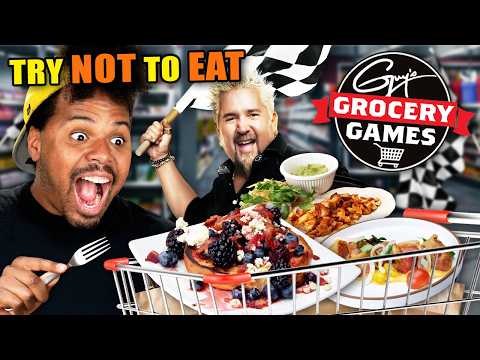 Try Not To Eat - Guy's Grocery Games! (Gochujang Chicken Tacos, Italian Risotto, Turkey Leg)