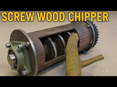 ✅ DIY Screw Wood Chipper – No Lathe Needed!