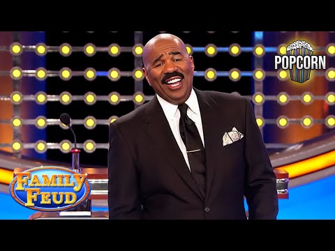50 HYSTERICAL Questions Which Made Steve Harvey Chuckle | Family Feud