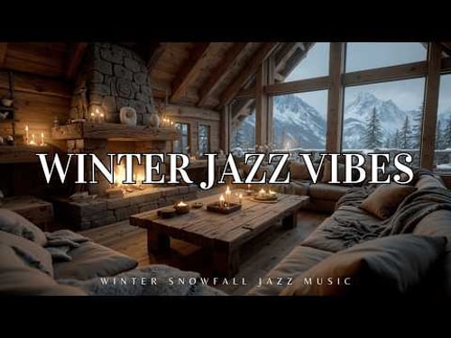 Winter Jazz Vibes ❄️ Cozy Cabin Ambiance Smooth Jazz Relaxing Music for Sleep