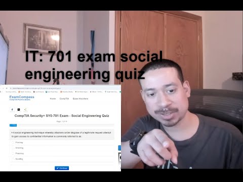 IT: Security+ 701 exam social engineering quiz