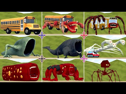 Bus Eater Vs Train Eater Vs The Bloop Vs House Head Vs Megahorn Vs Cursed Thomas Monster in GMod!??