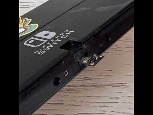 Melted USB-C Port on a Nintendo Switch (Customer Thought It Was Toast)
