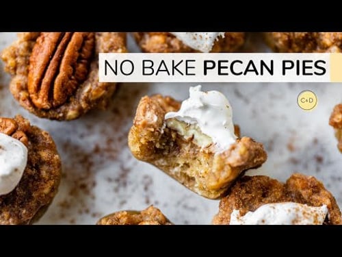 MINI PECAN PIE | no bake, vegan recipe