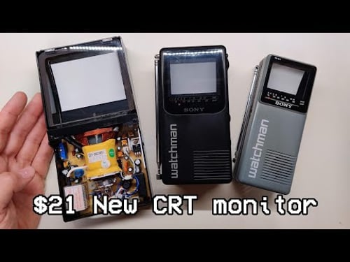 This small CRT monitor is less than 2" thick