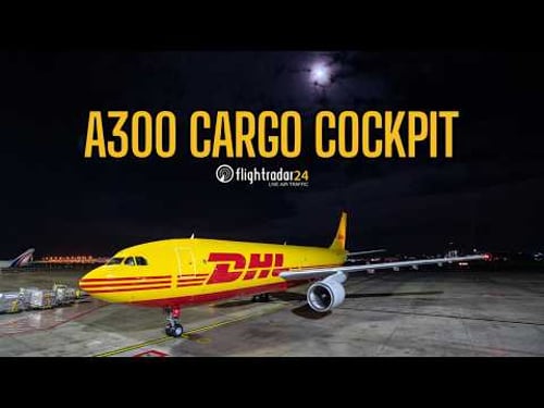 DHL A300 in the Cockpit: Flying Cargo Through the Night