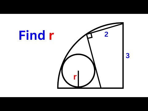 A Very Nice Math Olympiad Geometry Problem | Given a circle inside a quarter circle