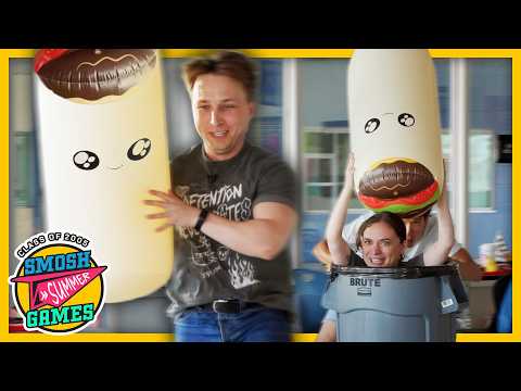 GIANT Throw Throw Burrito | Smosh Summer Games: Class of 2005