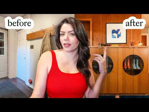 how to decorate a boring old entryway | warm & moody