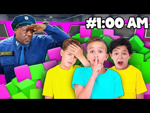 24 HOURS IN A TRAMPOLINE PARK-- Collection video with Vlad