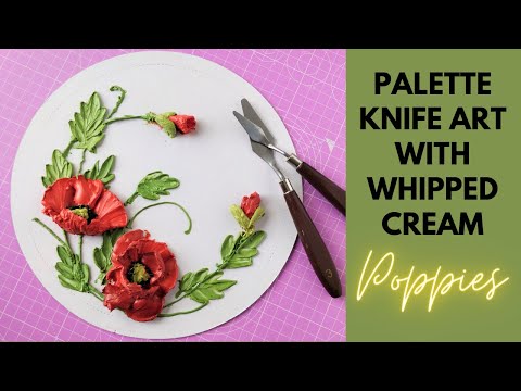 How to do palette knife painting with whipped cream