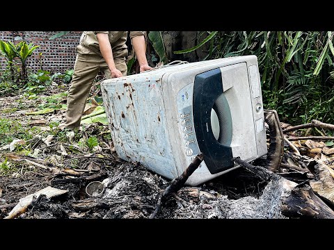 Restoring A Worn Out Washing Machine With Just The Skillful Hands Of A Master Mechanic