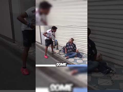 Ishowspeed give a homeless guy money ♥️ #shorts #ishowspeed