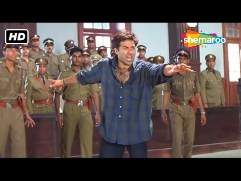 मैं यहाँ से नहीं भागूंगा | Salaakhen - Part 1 | Sunny Deol, Anupam Kher, Raveena Tandon