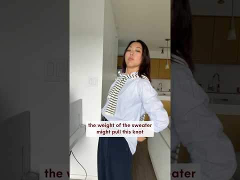 Sweater over shoulders WITHOUT choking yourself #styletips