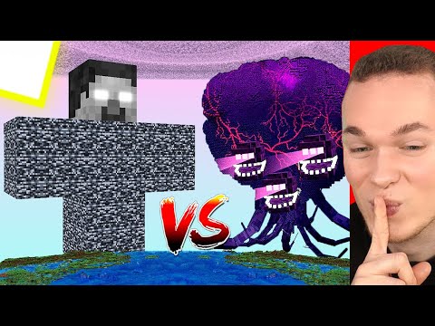 MEGA BEDROCK HEROBRINE vs. MEGA BEDROCK WITHER in Minecraft