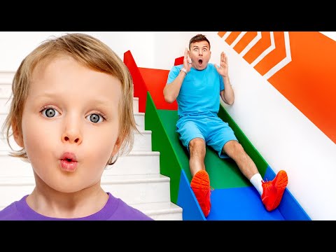 Vania Mania Kids Play on Stair Slide for Children