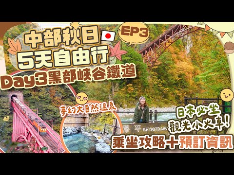 【🇯🇵中部秋日5天遊】EP3「黑部峽谷鐵道」詳細秘景1日遊➡️小火車預訂資訊🚂+大自然絕景溫泉推介!