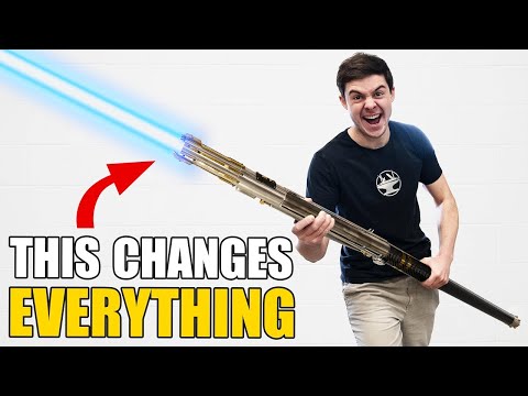 We BUILT a 4000° Lightsaber Staff (IT'S CORDLESS!)