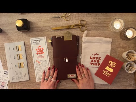 setting up my ♥️RED♥️ traveler’s notebook | love and trip special edition unboxing❣️