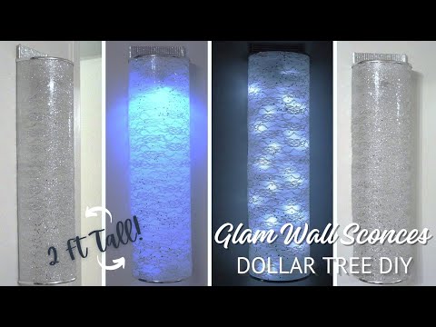 Turn Dollar Tree Chopping Mats Into Glam Wall Sconces | DIY Luxury Home Decor Transformation