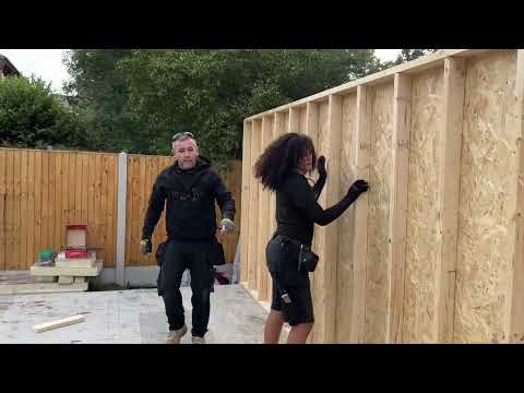 Garden room walls and roof structure