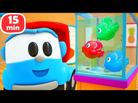 Делаем аквариум и печатаем динозавров! 🐠🦖 Мультики Грузовичок Лева