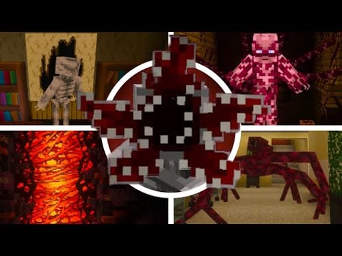 Minecraft x Stranger Things DLC - All Bosses/All Boss Fights | Minecraft Bedrock Map