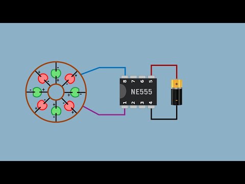 How To Make Running LED Light Using IC NE555