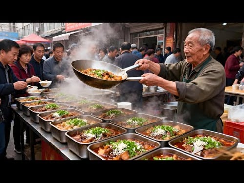 河北70岁退伍老兵路边卖大锅菜,10元管饱随便吃,做法独特真的头次见啊!【美食勇哥】