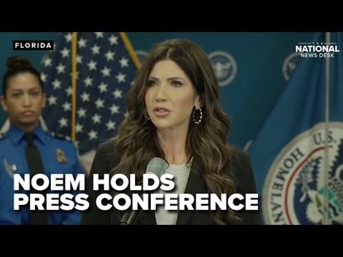 Sec. Noem holds press conference on TSA Real ID