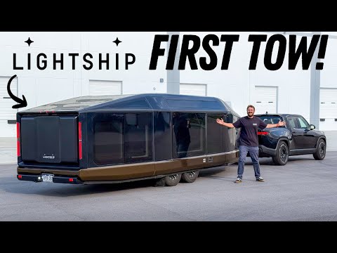 First Tow Lightship RV! Battery + Motor In The Trailer To Combat Range Loss