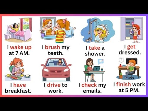 Daily Routine Sentences | Spoken English for kids | Daily Use English Sentences | Learn English