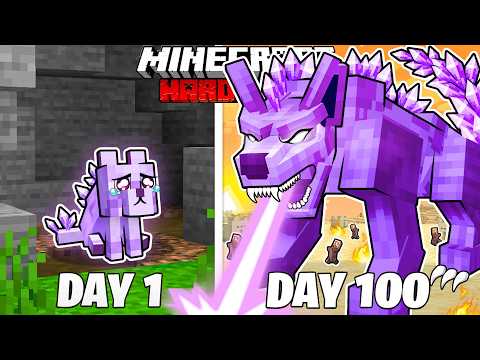 I Survived 100 Days as an AMETHYST WOLF in HARDCORE Minecraft